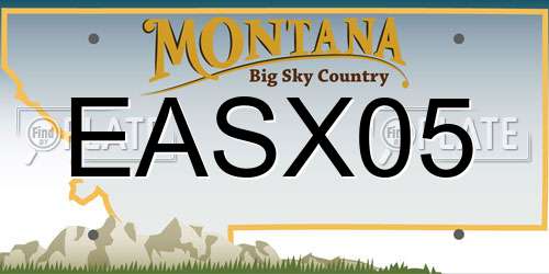 EASX05 Montana License Plate
