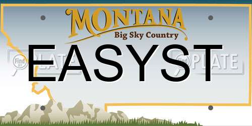 EASYST Montana License Plate