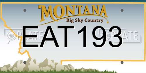 EAT193 Montana License Plate