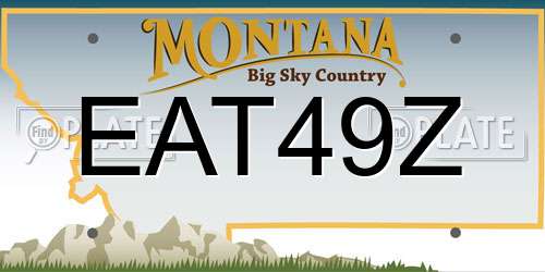 EAT49Z Montana License Plate