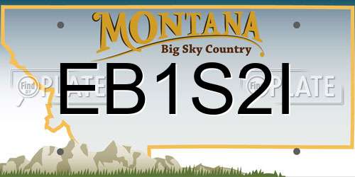 EB1S2I Montana License Plate