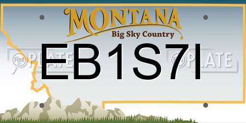 EB1S7I Montana License Plate