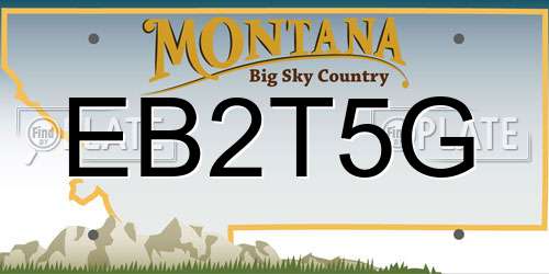 EB2T5G Montana License Plate