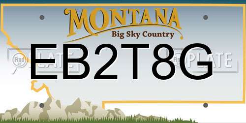 EB2T8G Montana License Plate