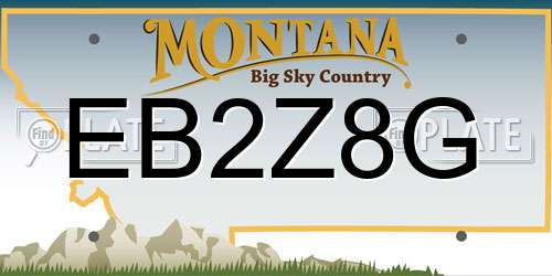 EB2Z8G Montana License Plate