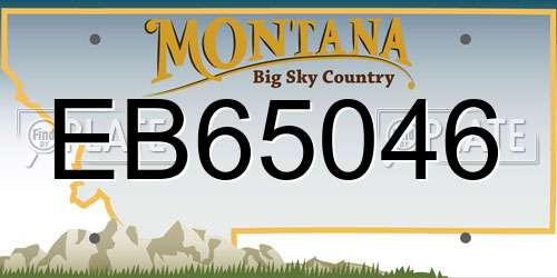 EB65046 Montana License Plate