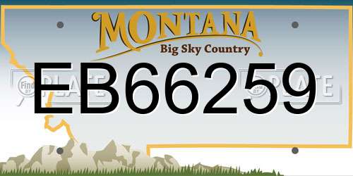 EB66259 Montana License Plate