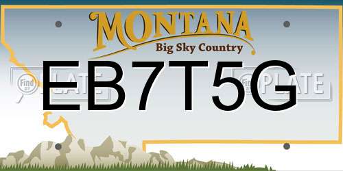 EB7T5G Montana License Plate