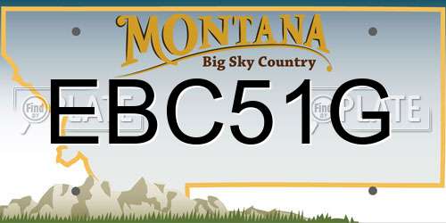 EBC51G Montana License Plate