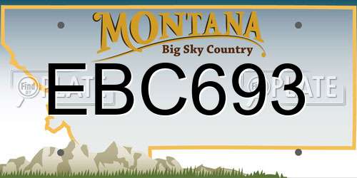 EBC693 Montana License Plate