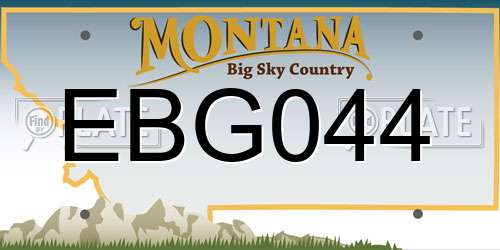 EBG044 Montana License Plate