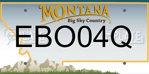 EBO04Q Montana License Plate