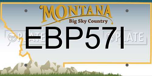 EBP57I Montana License Plate