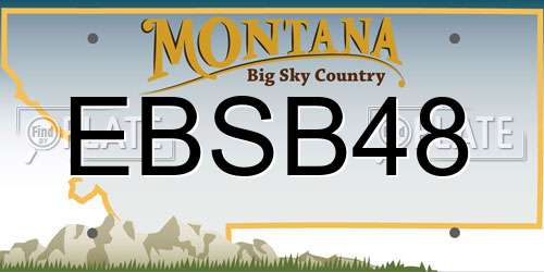 EBSB48 Montana License Plate