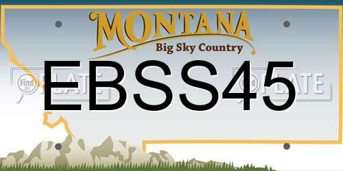EBSS45 Montana License Plate