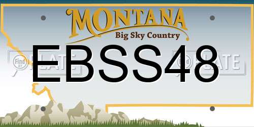 EBSS48 Montana License Plate