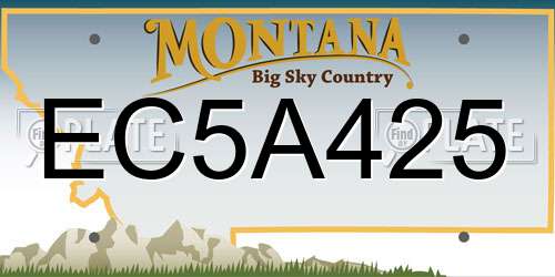 EC5A425 Montana License Plate