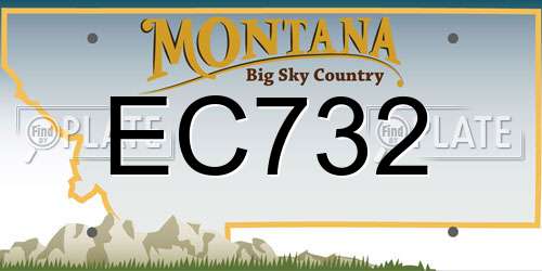 EC732 Montana License Plate