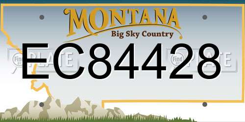 EC84428 Montana License Plate