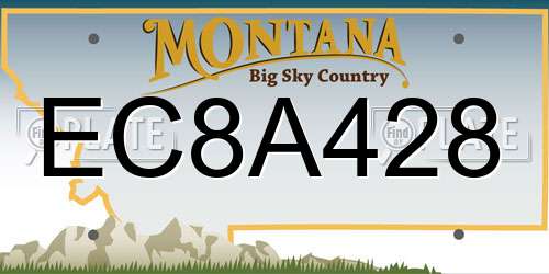 EC8A428 Montana License Plate