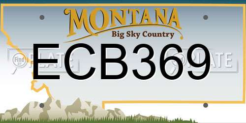 ECB369 Montana License Plate