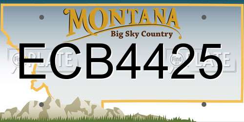 ECB4425 Montana License Plate