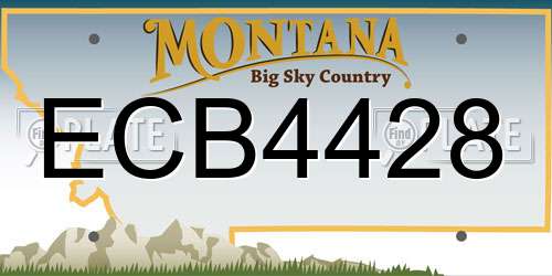 ECB4428 Montana License Plate