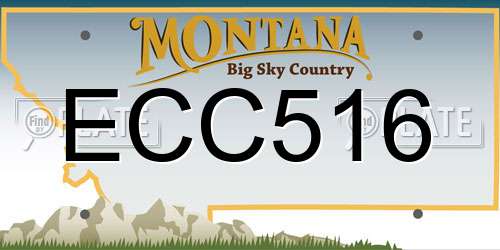 ECC516 Montana License Plate