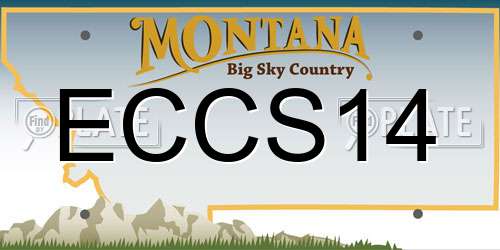 ECCS14 Montana License Plate