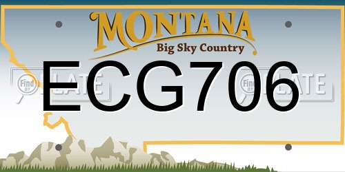 ECG706 Montana License Plate
