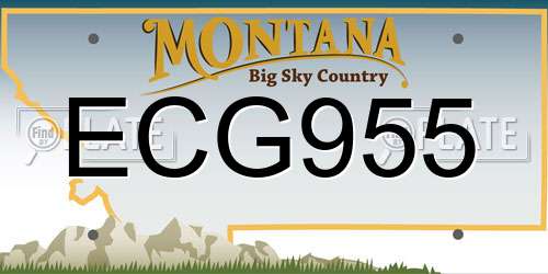 ECG955 Montana License Plate