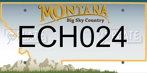 ECH024 Montana License Plate