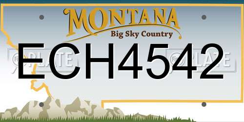 ECH4542 Montana License Plate