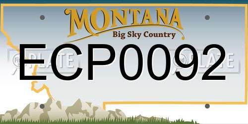 ECP0092 Montana License Plate