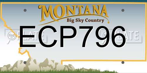 ECP796 Montana License Plate