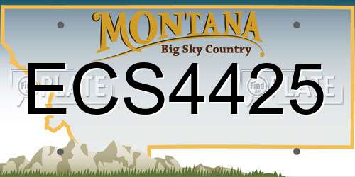 ECS4425 Montana License Plate