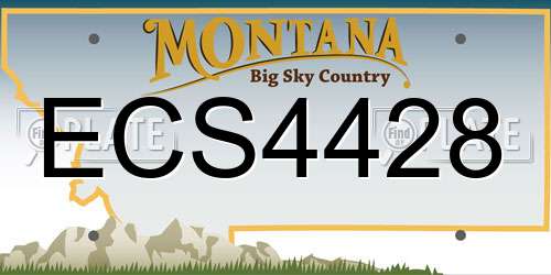 ECS4428 Montana License Plate