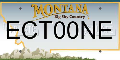 ECT00NE Montana License Plate
