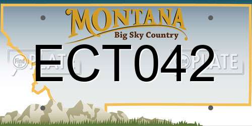 ECT042 Montana License Plate