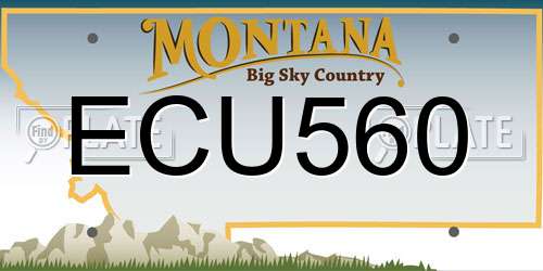 ECU560 Montana License Plate