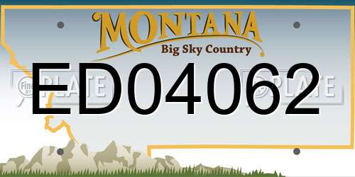 ED04062 Montana License Plate