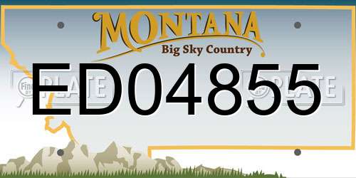 ED04855 Montana License Plate