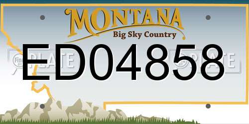ED04858 Montana License Plate