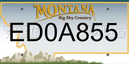 ED0A855 Montana License Plate