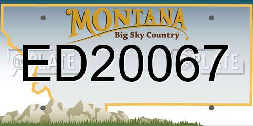 ED20067 Montana License Plate