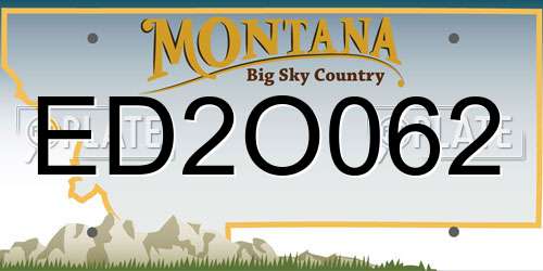 ED2O062 Montana License Plate