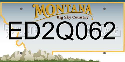 ED2Q062 Montana License Plate