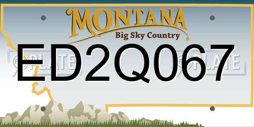ED2Q067 Montana License Plate