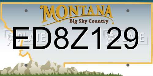 ED8Z129 Montana License Plate