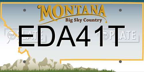 EDA41T Montana License Plate